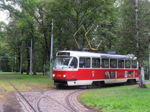 Technickou zajímavostí je tramvajová točna (dříve vedla trať až k Vozovně Královská obora)